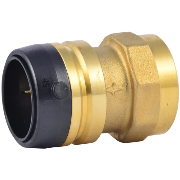 Adaptador SharkBite UXL113532F de 1-1/4" FNPT de latón con ajuste a presión