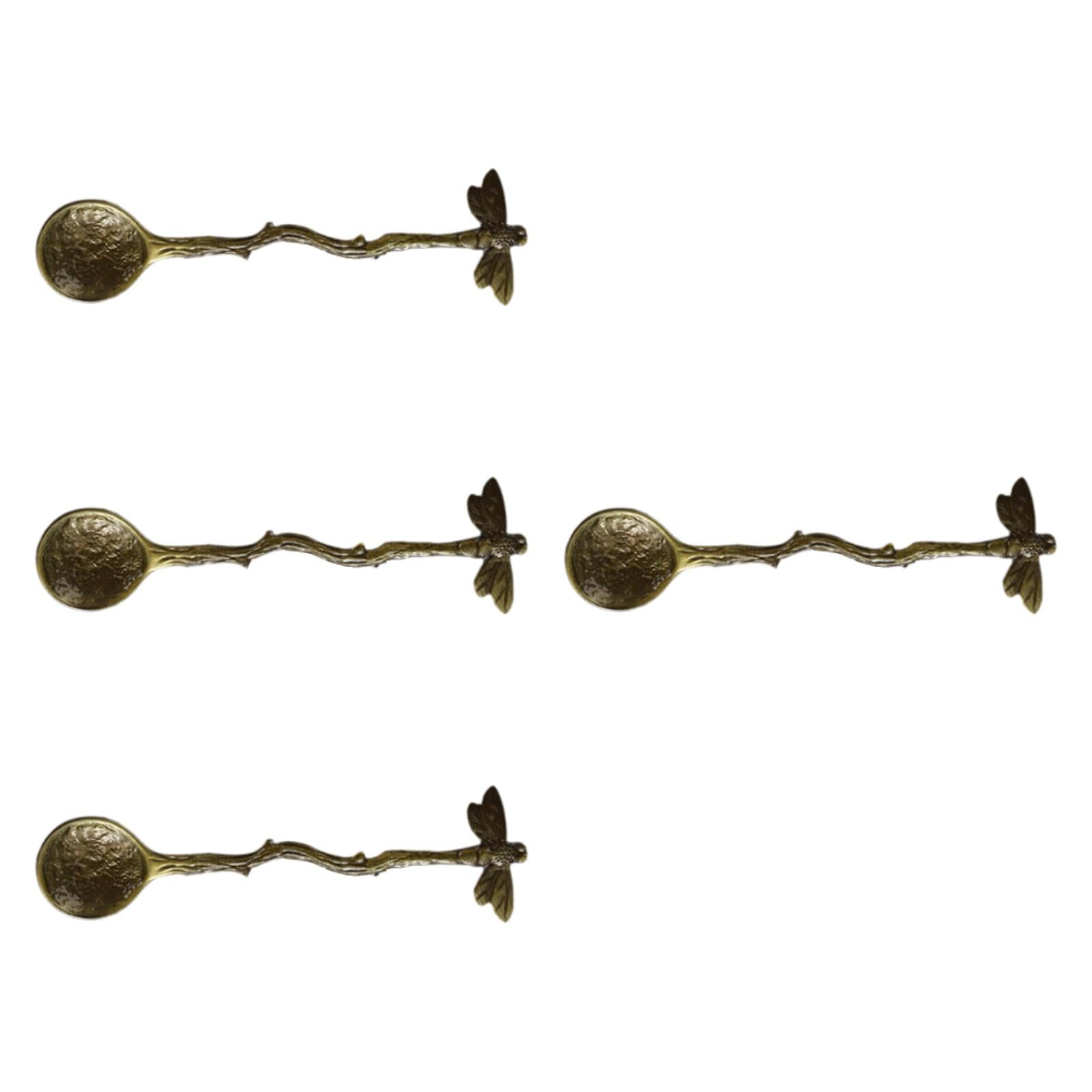 Bothyi - 4 Cucharas De Libélula, Vajilla Creativa Para Restaurante, Hogar, Tienda, Color Cobre