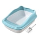 thumbnail image 5 of Caja de Arena para Gatos, Semicerrada, Lados Altos, Protección Contra Salpicaduras Estable, Suelo Liso, para Conejos, Fondo Extraíble, 55,9 X 38,1 X 1 Azul, 5 of 5