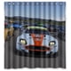 thumbnail image 1 of Cortina de ducha de coche de carreras, juego de cortina de baño con ganchos, tamaño 66 x 72 pulgadas, 1 of 3