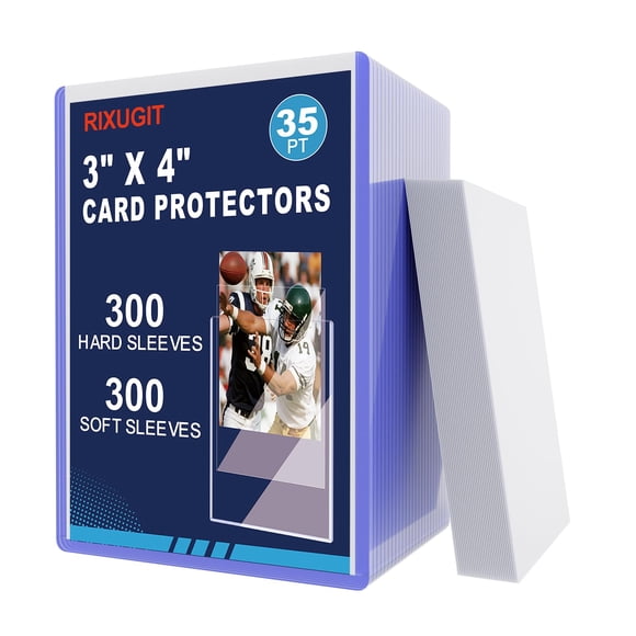 Protectores de cartas RIXUGIT 3 x 4" fundas rígidas y suaves, 600 piezas
