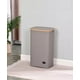 thumbnail image 2 of Canasto Cesta Ropa Sucia Plegable Borde Bambú 100l Gris, 2 of 5