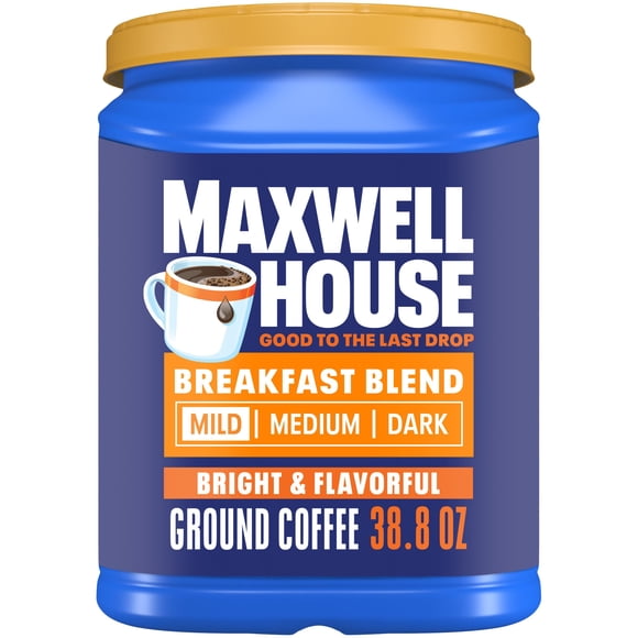 Café molido Maxwell House Breakfast Blend, tostado suave, 1,15 L