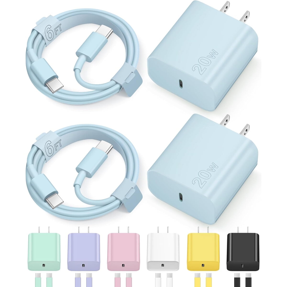 Genérico - Cargador Iphone 20w Usbc Carga Rapida Cable 1.8m