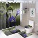 thumbnail image 1 of 12 Onward-theme 4-Piece Shower Curtain Set with Rugs, Waterproof Bathroom Decor Set Includes Bath Mat, U-Shaped Rug, Toilet Lid Cover and Curtain with Hooks, 1 of 6