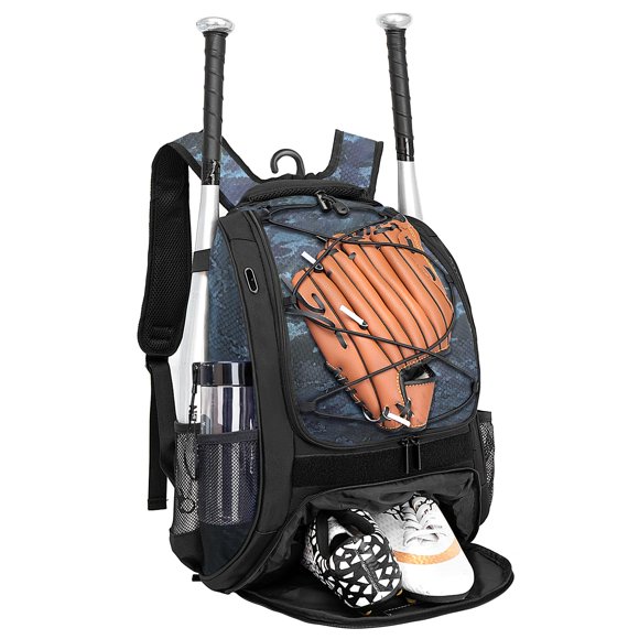 Bolsa de Béisbol DAFISKY para Jóvenes y Adultos Camuflaje Azul