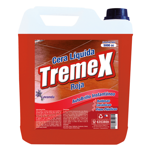 Cera Líquida  Tremex Autobrillo Roja 5 L