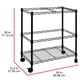 thumbnail image 4 of Carrito de archivos Oceanstar portátil de 2 niveles, metal laminado negro, 4 of 7