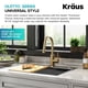 thumbnail image 4 of Grifo de cocina Kraus Oletto de una sola manija, abatible, sin puntos, 4 of 9