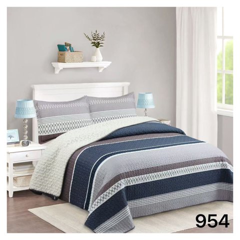 Genérico - Cubrecama Sherpa 2 Plazas - Gris Matiz M954