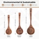 thumbnail image 5 of Juego de cucharones de madera de teca para cocinar sopas y servir, 5 of 7