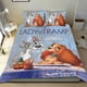 thumbnail image 1 of Lady y el Vagabundo Conjunto de sábanas temático, trío de piezas, cómodo y amigable con la piel, diseño único, regalo de decoración para el hogar para familiares, amigos y fans, 90 cm * 190 cm, 1 of 6