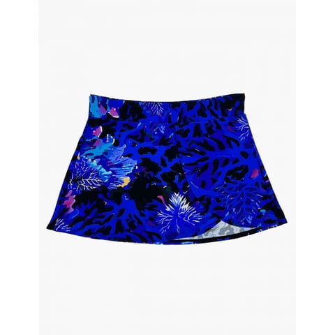 Samia - Bikini Calzón Falda Estampado Azul