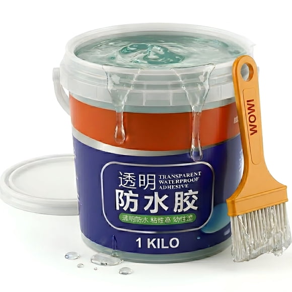 Sellador Impermeabilizante Transparente 1Kg Tapa Goteras Filtraciones Techos Muros