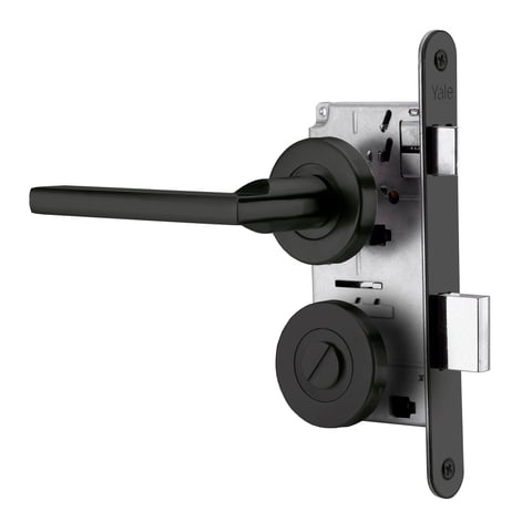 Cerradura Embutida Poli Milano B40 Baño Negro