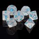 thumbnail image 5 of Juego poliédrico de 7 dados Chessex Borealis Icicle-azul claro con luminaria, 5 of 9
