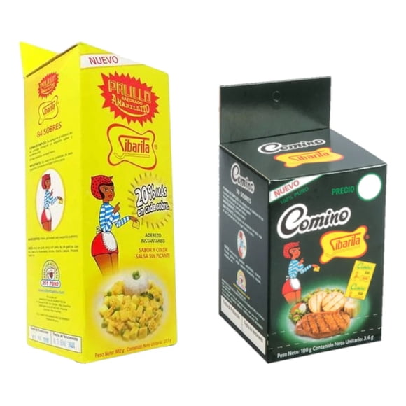 Sibarita Sazonador Palillo Amarillo 84 sobres y Comino 50