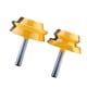 thumbnail image 2 of 2 Piezas 8 "vástago 22,5 Grados Peque?o Bloqueo Inglete Enrutador Bit Tenon Cutter, 2 of 5
