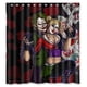 thumbnail image 1 of Cortina de ducha Joker Harley Quinn, juego de cortina de baño con ganchos, tamaño 66 x 72 pulgadas, 1 of 3