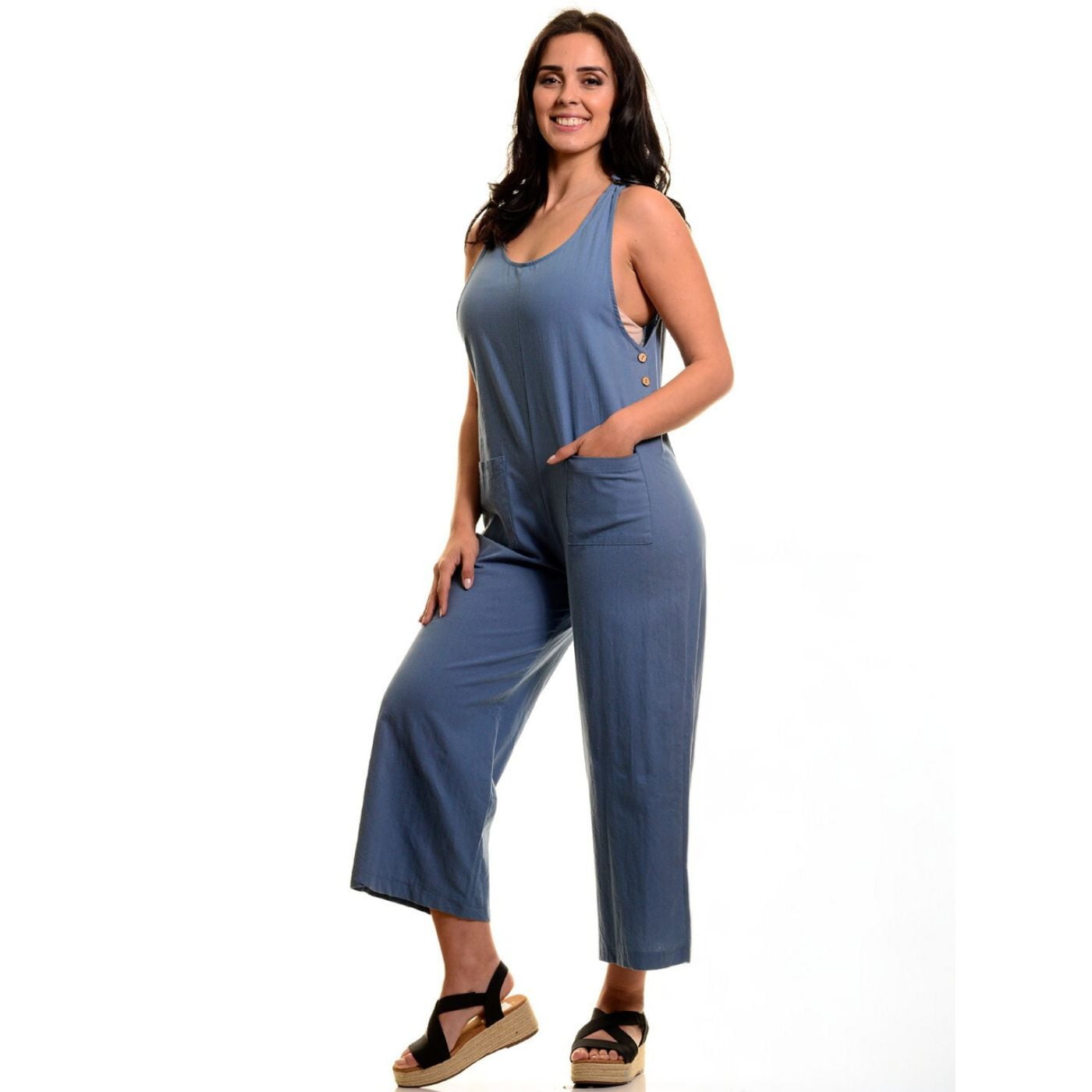 Likeshop - Enterito Mujer Jardinera Premium Algodón Largo Primavera 258