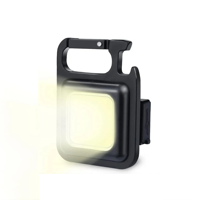 Genérico - X2 Linterna Led De Llavero Gancho Recargable Portátil Blanco Frio/ Calida Negro