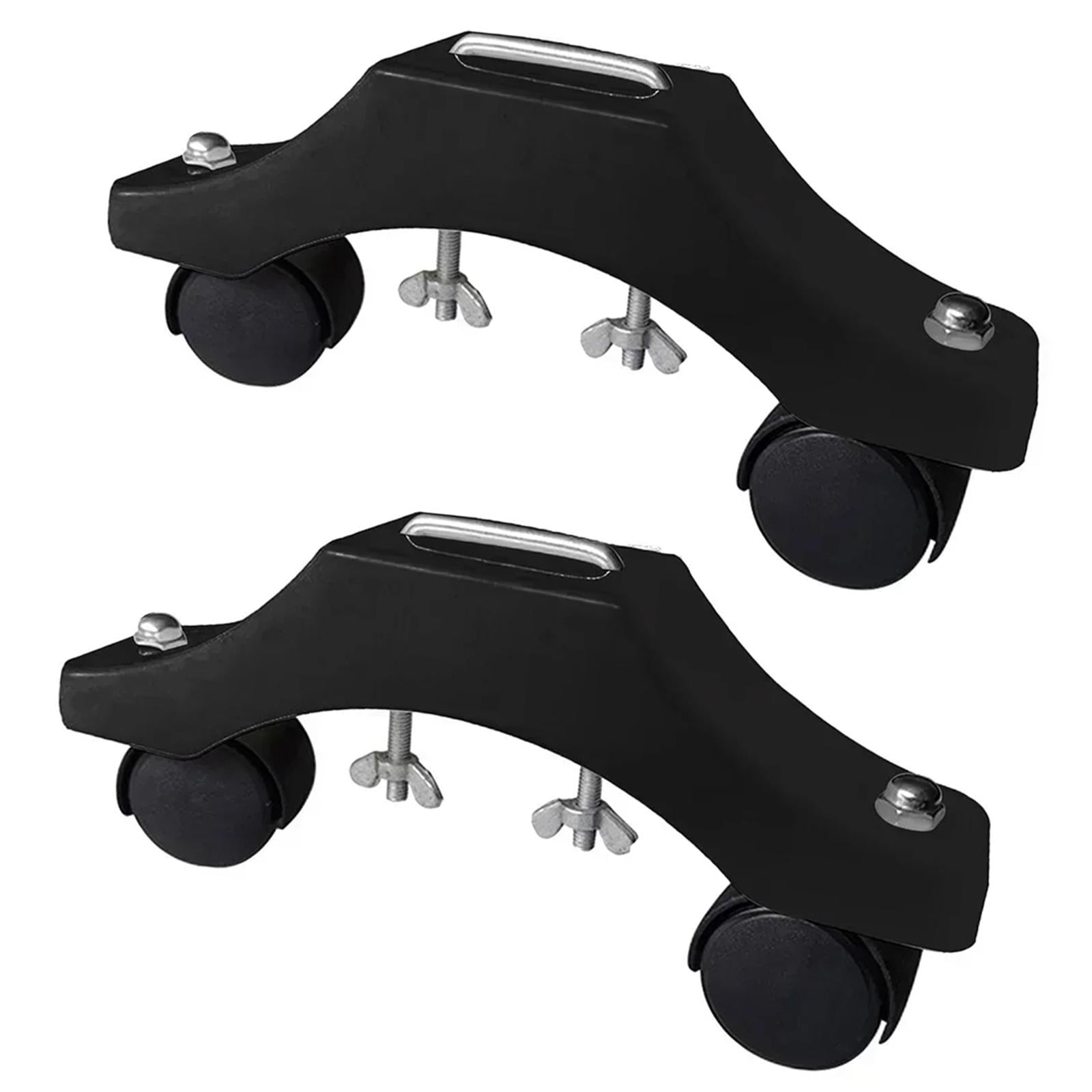 Magideal - 2 Piezas De Soporte Para Pies De Calentador Eléctrico Con Ruedas, Soporte Móvil, Rodamiento Suave, Longitud De 23 Cm, Accesorios Genéricos Resistentes Negro