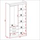 thumbnail image 4 of Closet Itapema 4 Puertas y 3 Cajones Chocolate, 4 of 4