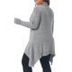 thumbnail image 3 of Agnes Orinda Women's Plus Size Suéter de Cuello Alto Túnica Manga Larga Dobladillo Asimétrico Suave Cálido Casual Tejido de Punto Acanalado Grande Gris, 3 of 6