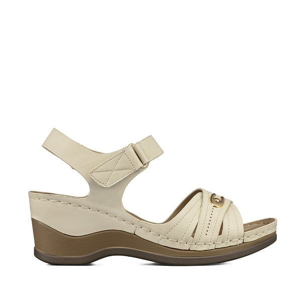 Sandalia Casual Con velcro Taco Cuña Mujer Weide JS75