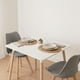 thumbnail image 2 of Comedor Mesa Aroa Blanca 80x80 cm + 2 Sillas Tulip Gris, 2 of 3