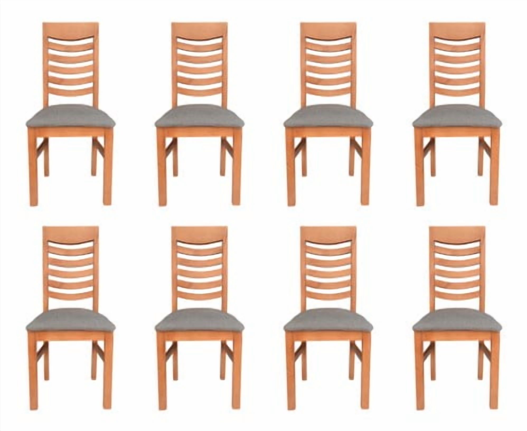 Koliat - Pack 8 Sillas Nemesis Caramelo Tapiz Gris