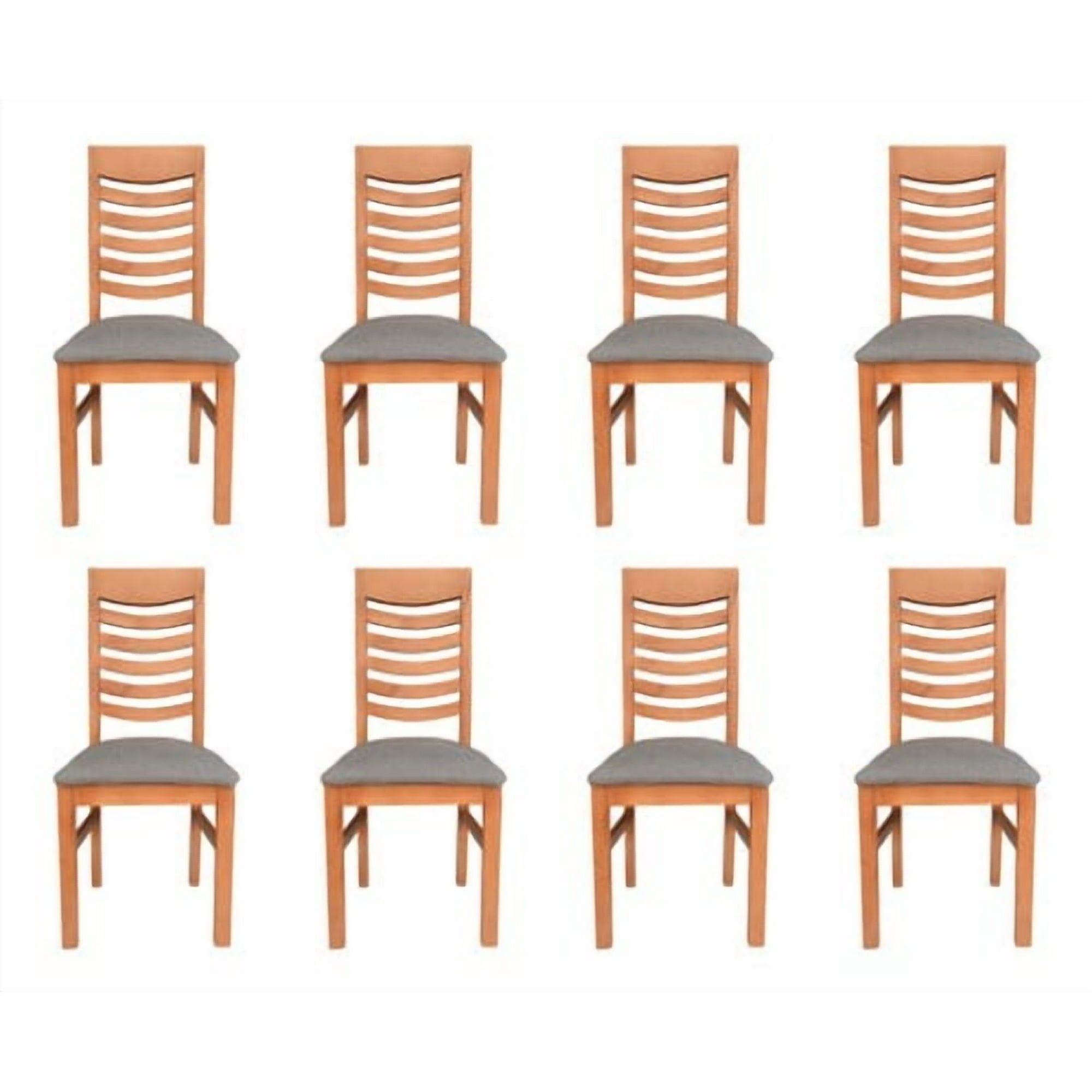 Koliat - Pack 8 Sillas Nemesis Caramelo Tapiz Gris