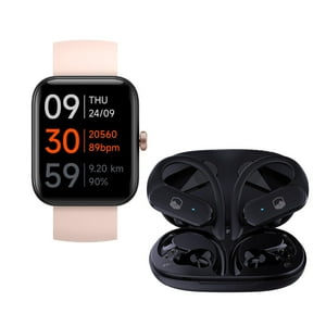 Pack Smartwatch Gps Moveon 7 Pink + Fitbuds Lhotse Negro