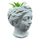 thumbnail image 2 of Macetero De Ceramica Planta Artificial Moderno Rostro Griego gris, 2 of 3
