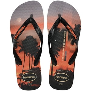 Sandalia Hombre Top Surfer I Fc Negro Naranja Atardecer Havaianas