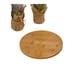 thumbnail image 3 of Tabla Bandeja De Madera Redonda Marrón, 3 of 3