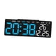 thumbnail image 1 of Reloj Despertador Digital Decoración Del Hogar Reloj Digital LED Para Sobremesa Estante De Baño Carcasa Negra Pantalla Azul, 1 of 3