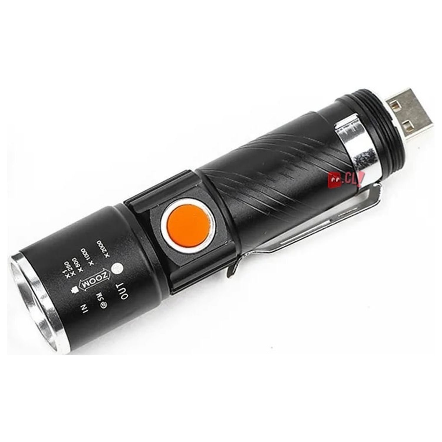 Tecnolab - Linterna Led Cree 3000 Lúmenes De Bolsillo Recargable - Ps