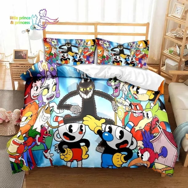 Cuphead and MugmanGamer Bedding Set Bed Set Adult Kid Bedroom Bedding Gift