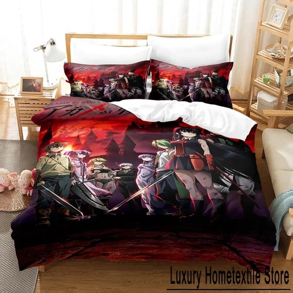 Akame ga Kill Esdeath Bedding Set Boys Girls Size Duvet Cover Pillowcase Bed Kids Adult Home Textile Bed Sheets