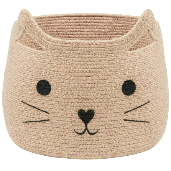 Cesta de almacenamiento VK VK·LIVING Animal Baskets, diseño de gato, 15 de largo x 14 de alto