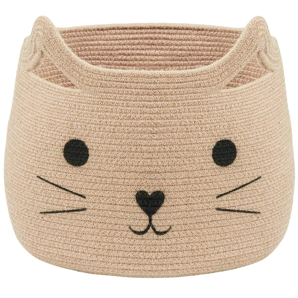 Cesta de almacenamiento VK VK·LIVING Animal Baskets, diseño de gato, 15 de largo x 14 de alto