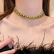 thumbnail image 5 of Conjunto de collar y pendientes con diamantes cuadrados, moderno, de lujo, con cadena de clavícula, personalizado y de alta sensibilidad., 5 of 5
