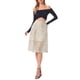 thumbnail image 2 of Falda Midi Línea A de Mujer INSPIRE CHIC Vuelta al Colegio Estampado Floral Chifón Vintage Verano Faldas Albaricoque Gris M, 2 of 5