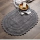 thumbnail image 5 of Alfombra de baño DII Crochet Collection reversible pequeña ovalada gris, 5 of 7