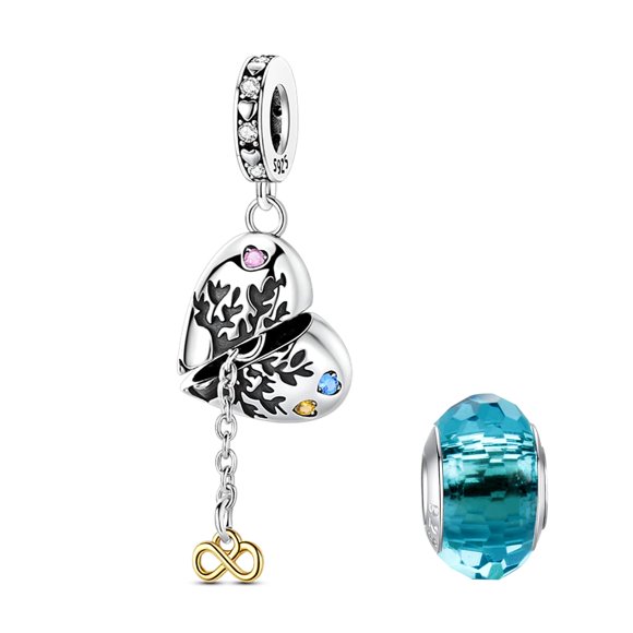 Charm LNQOBU Amor Familiar Madre e Hija Plata 925