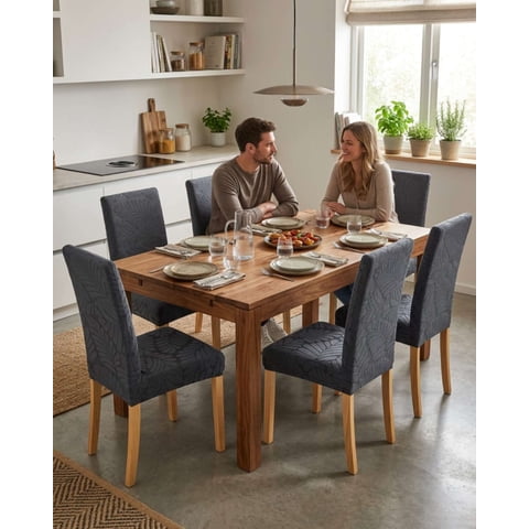 Mylhogar - Set De 6 Fundas Para Sillas Estampado Botanico