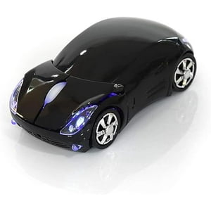 Veat00L - Ratón Inalámbrico, Ratón Deportivo Inalámbrico De 2,4 Ghz Para Coche, Ratón Óptico Inalámbrico Para Juegos, Ratón Con Forma De Coche Para Windows 98 Para Win 7 Para Linux, Para Pc, Ordenador Portátil