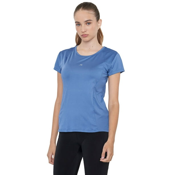 Polera Mujer Deportiva Cortes Azul Oscuro Corona