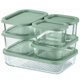 thumbnail image 1 of Almacenamiento de alimentos EATEX Pack de 6 envases de vidrio color salvia aptos para microondas, 1 of 8